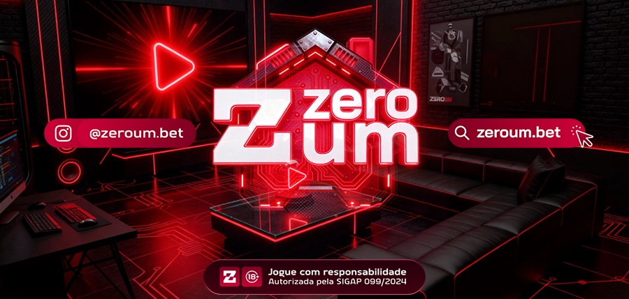 Imagem do rodapé da Zeroum.bet, promovendo lives e promoções